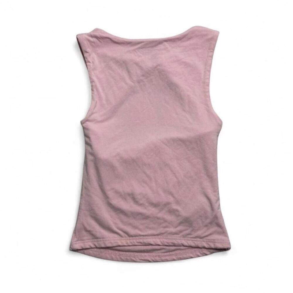 Edikted Baby Pink Open Back fitted tank top size XS